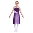 thumbnail image 1 of Oyolan Robe de Danse Ballet Sans Manches en Maille Transparente pour Filles, Tenue de Performance, Violet 14, 1 of 7