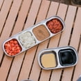 thumbnail image 3 of Outdoor Stainless Steel Tray Compartment Dish Dipping Bowl Portable And Practical Camping Tableware, 3 of 4