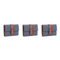 thumbnail image 2 of pitrice Leather Women Purse Rectangular Trifold for Zipper Hasp Stylish Card Holder Photo Folder Wallet Notecase Birthday Gift Blue 3Set, 2 of 6