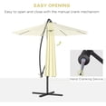 thumbnail image 4 of Outsunny Parasol de Patio de Luxe 10 Pieds, Parasol de Marché Extérieur, Beige, 4 of 10