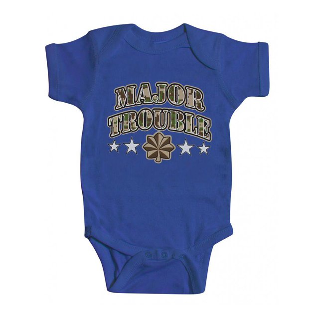 Toddlers Major Trouble Royal Blue Bodysuit - 6 Months