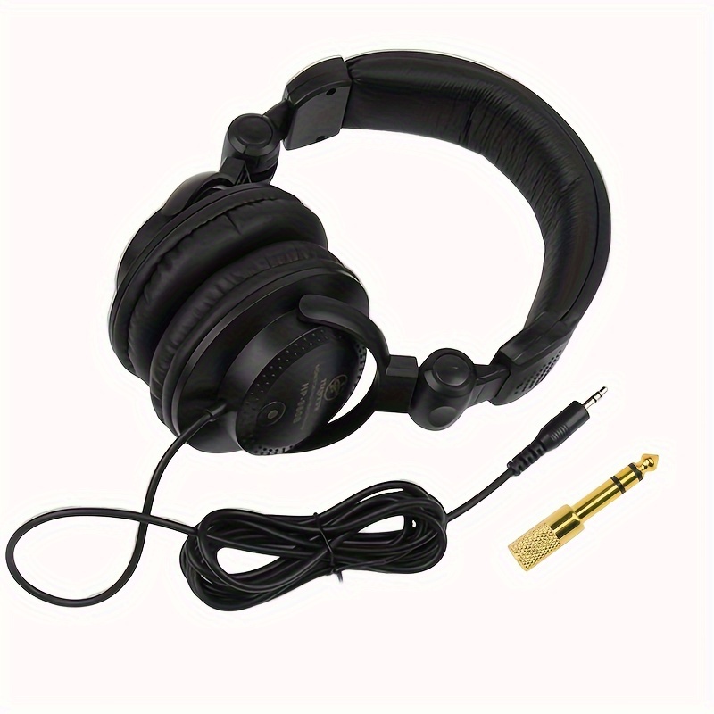 Studio Écouteurs Filaires de Monitoring Circum-Auriculaires Stéréo pour Musique, Pliables et Rétractables, Casques DJ