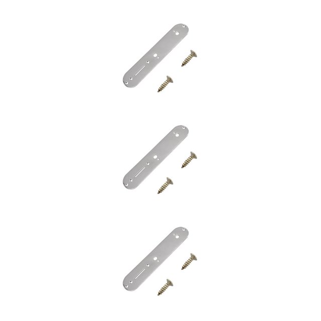 kurtrusly Control Plate with Screws Adjustable Switch Plate Instrument Parts Guard Cover Mirror Surface Style Electric Guitar 3Set