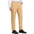 thumbnail image 4 of INSPIRE CHIC Pantalon à Carreaux pour Homme, Léger, Coupe Régulière, devant Plat, 38 Jaune, 4 of 7
