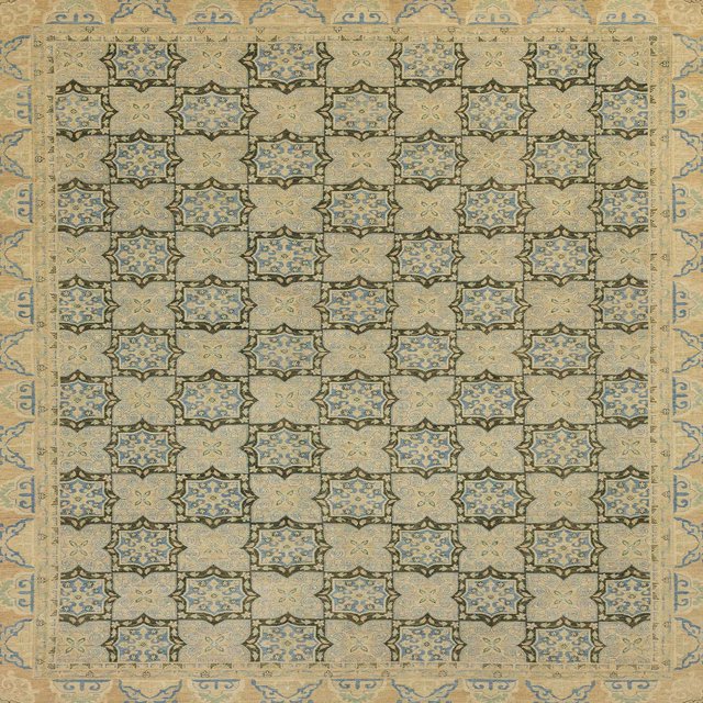Ahgly Company Tapis d'Intérieur Carrés Abstraits Bruns Abstraits pour Aire, 3 Pieds Carré
