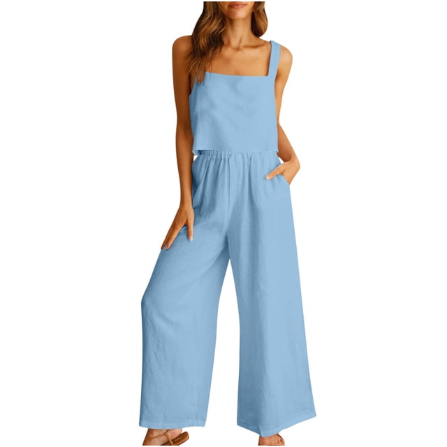 Ersazi Robe d'Été Décontractée pour Femmes à Col Rond, Robe à Imprimé Dégradé, Robe Sans Manches avec Lien et Poche, Robe Bohème pour Femmes 2- Violet TG