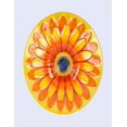 thumbnail image 2 of Hi-Line Gift 78415-A Bain d'Oiseaux Solaire en Verre à Motif Floral avec Support, 2 of 3