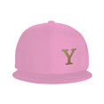thumbnail image 3 of ZICANCN Alphabet Y Pattern Baseball Caps, Trucker Hats for Men And Women, Adjustable Breathable Flat Caps, Pink, 3 of 6