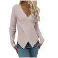 thumbnail image 2 of EGNMCR Cardigans pour Femmes, Chandails pour Femmes Mode Femmes Hiver Manches Longues Chandail Col en V Décontracté Hauts Chandail Femmes, 2 of 7