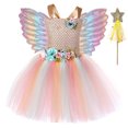 thumbnail image 1 of Robe Petite Fille à Volants Sans Manches en Tulle Robes pour Filles Robe d'Été Robe de Princesse d'Été pour Fête Tenues Bébé Fille 7-8 Ans, 1 of 5