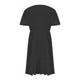 thumbnail image 4 of EGNMCR Robes de Fête pour Femmes Femmes Grande Taille Été Décontracté Manches Courtes Col en V Manches Imprimées Robes Robe Ample, 4 of 7