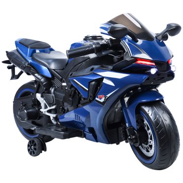 Trayknick Moto Électrique pour Enfants, Vitesse jusqu'à 9 Mi/h Moto à Chevaucher avec Roues Auxiliaires de Sécurité, Moto Tout-Terrain Électrique pour Enfants (Batterie 12 V)