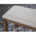 thumbnail image 3 of Ashley Furniture Moriville Banc de Salle à Manger Rembourré Beige, 3 of 5