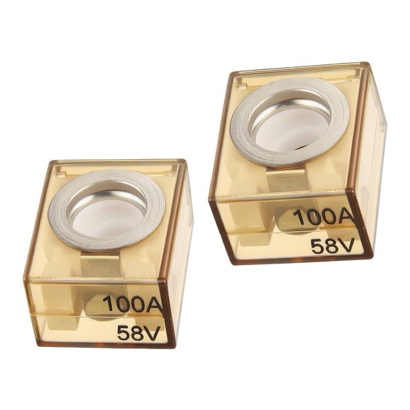 2-Pack MRBF Terminal Fuses IP66 Waterproof 100A 150A 200A 300A High Current Circuit Breaker for Marine RV Crane EV Battery Box M8 Stud Connection Black