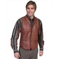 thumbnail image 1 of Scully 206-171-L Men Leather Lapel Vest - Ranch Tan, Large, 1 of 4