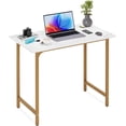 thumbnail image 1 of BestOffice Computer Desk, Home, Modern Simple Style for Home Office Study Writing, Gold, 1 of 7