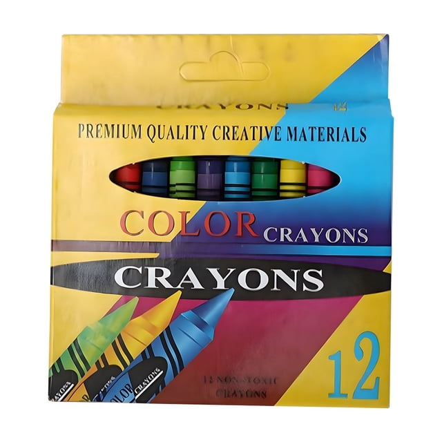 C Childrens Clean Grip Crayons 12 Pack No Smudge Oil Painting Sticks For Creative Art Projects And Fine Motor Skill Development