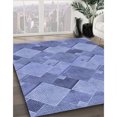 thumbnail image 3 of Ahgly Company Tapis d'Intérieur Lavables en Machine, Rectangle Denim Bleu Transitionnel, 6' x 9', 3 of 7