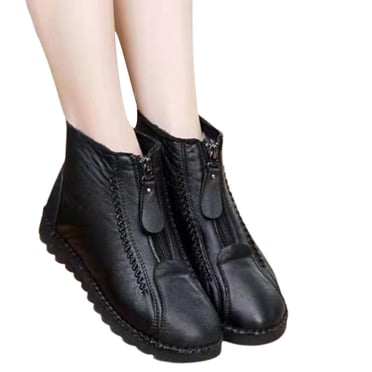 Pisexur Vendredi Fou Deals 2022! EGNMCR Bottes de Neige pour Femmes Bottillons d'Hiver Chauds Doublés de Fourrure Antidérapants Bottes à la Cheville Extérieur à Enfiler Bottillons Imperméables Chaussures Confortables et Chaudes