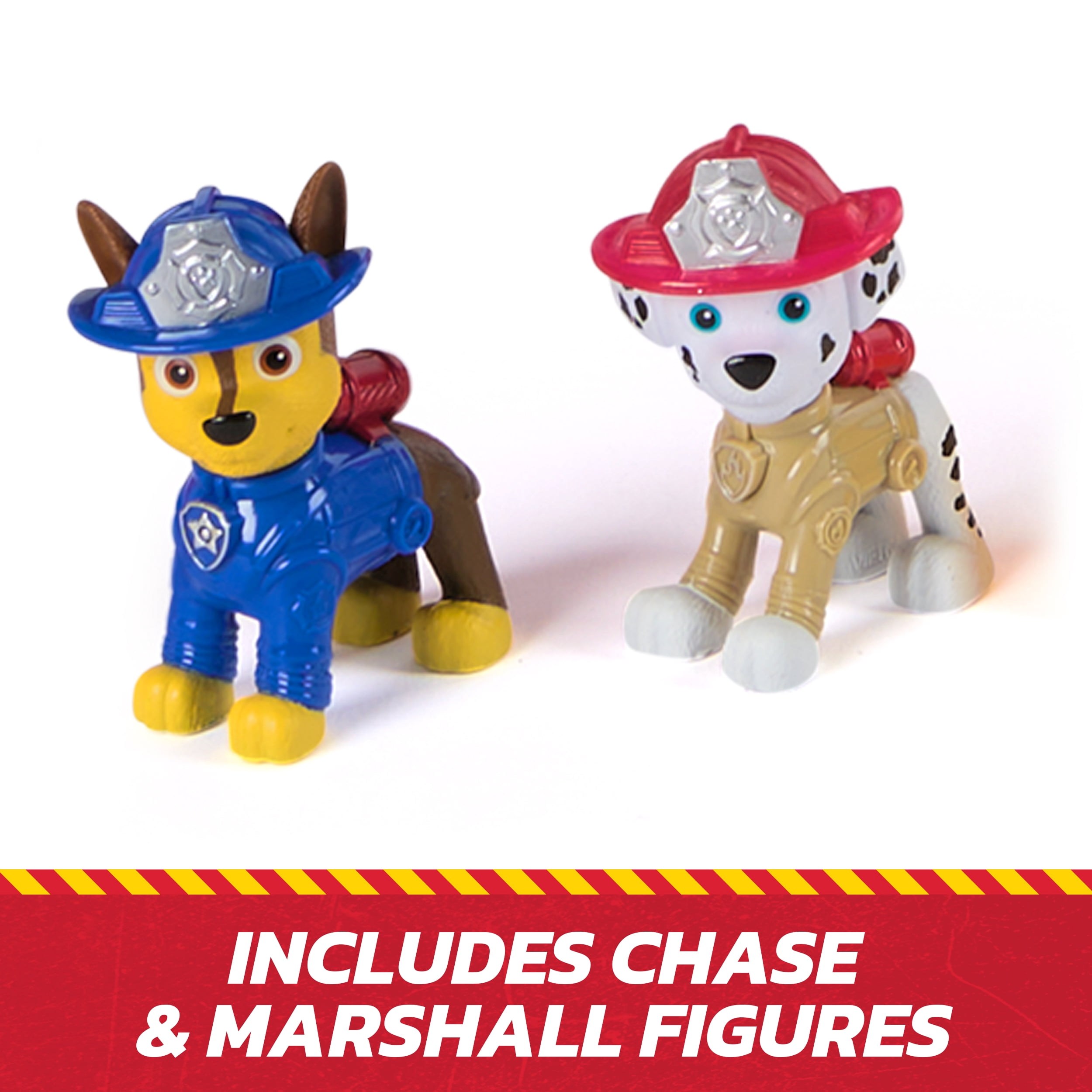 PAW Patrol Pat' Patrouille Mission pompiers, Caserne de pompiers deluxe avec effets sonores et lumineux, 2 véhicules et figurines, jouets pour garçons et filles à partir de 3 ans