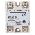 thumbnail image 1 of DC AC Solid State Relay SSR-75DA 75A 3-32VDCto 24-380VAC SSR, 1 of 8