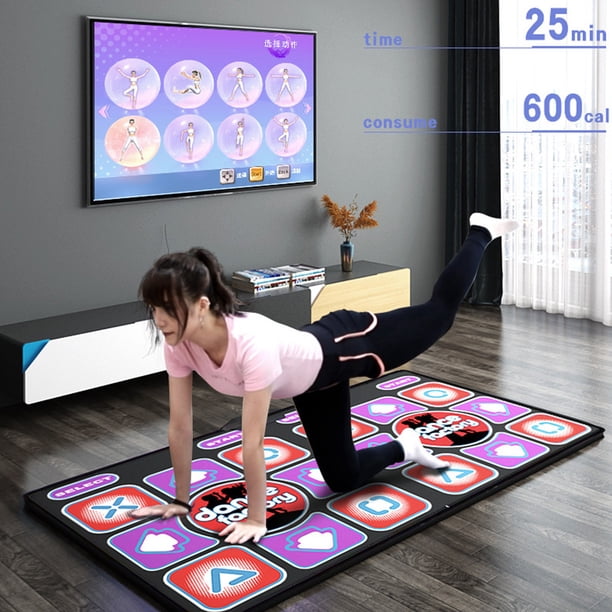 Tapis De Danse Double Joueur – TV, 68 Jeux, 2 Manettes Sans Fil – Yoga, Fitness, Cadeau 3-8 Ans