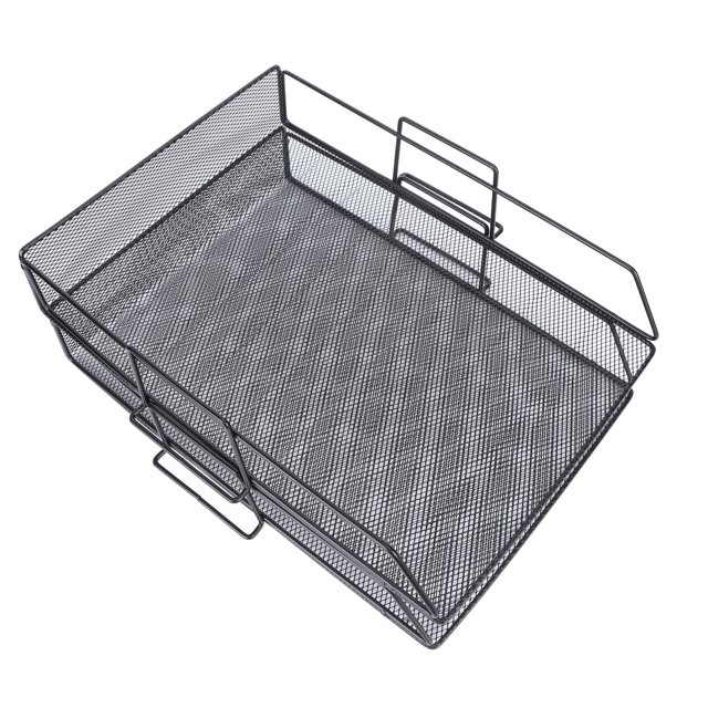 Tier File Trays,2pcs 2 Tier File Desktop File Organizer Tier Stackable Desk Tray Unbeatable Value