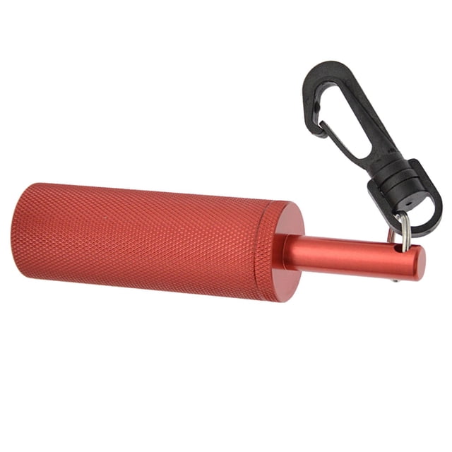 Langgg Scuba Rattle Stick with Clip Loudest Diving Black Handheld Stick Pointer Hook with Red 11.8x2.8cm