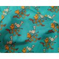thumbnail image 4 of oneOone Silk Tabby Fabric Leaves|Bird & Floral Block Print Sewing Fabric BTY 42 Inch Wide, 4 of 4