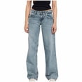 thumbnail image 1 of Women's Casual Solid Color Button-Front Jeans with Zipper Pockets for Everyday Wear, 1 of 8