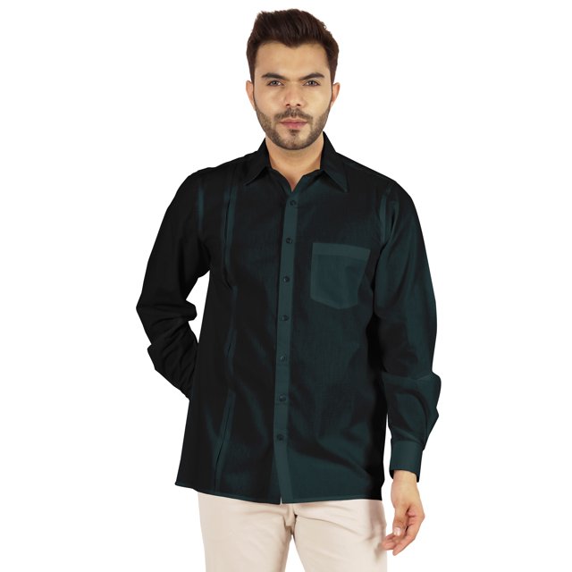Bestman Solid Formal Button Down Shirt For Men Long Sleeve With Patch Pocket Business Wear