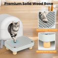 thumbnail image 3 of Litter Box Step, Litter Box Ramp/Catcher with Wooden Base, Anti-Tracking & Easy to Clean, Ideal for Small Elderly Cats, 3 of 7