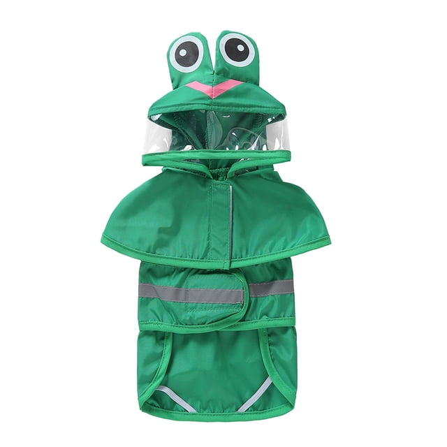Dog Raincoat Adjustable Lightweight Poncho Hood Reflective Portable Jacket for Small Medium Large Dogs Puppies Travel Summer Rainy Season