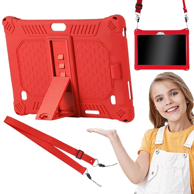 Tablet Protective Case with Stand B, Case For10 Silicone with Stand Friendly Proof Protective Case for 10/ 10.1 Inch Android Tablet, One Silicone Case, One Capacitive Stylus