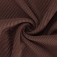 thumbnail image 5 of IROINID Reduced Womens Long Sleeve Tops Fall Stretch Slim Fitted Ribbed T-Shirt Blouse Solid Basic Tops,Coffee, 5 of 5