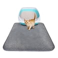 thumbnail image 1 of TIMIFIS Cat Litter Mat Litter Trapper Honeycomb Double-Layer Design Waterproof Urine Proof Material, 2-Layer Sifting Easy Clean Scatter Control - Summer, 1 of 2