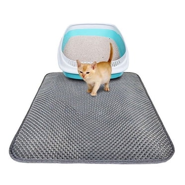 TIMIFIS Cat Litter Mat Litter Trapper Honeycomb Double-Layer Design Waterproof Urine Proof Material, 2-Layer Sifting Easy Clean Scatter Control - Summer