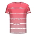 thumbnail image 4 of Qertyioot Liquidation T-Shirt à Manches Courtes pour Hommes Col Rond Rayé Imprimé Entraînement Physique Sports, 4 of 5