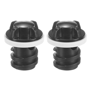 Uxcell Ensemble de 2 Accessoires de Remplacement de Bouchon de Drain de Glacière avec Conception Étanche pour RTIC pour Glacières Igloo [Noir]
