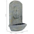 thumbnail image 3 of Sunnydaze 27"H Electric Polystone Seaside Outdoor Wall-Mount Water Fountain, Limestone Finish, 3 of 8