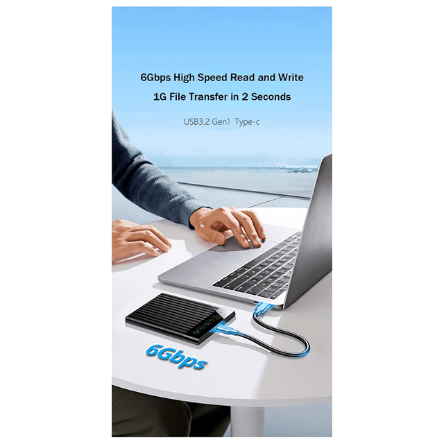 Type-C Portable Hard Drive Chassis Intelligent Digital Display 2.5 Inch Laptop External SATA Serial Port U25T