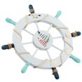 thumbnail image 4 of Nautical Beach Wooden Boat Ship Steering Wheel Fishing Net Shell Home Wall Decor(Sail), 4 of 5
