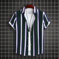 thumbnail image 2 of BOBOGOJP Men Summer Button Down Shirts Short-Sleeve Button Down Plaid Shirt Workshirt,Green XXL, 2 of 5