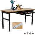 thumbnail image 1 of 60 In Adjustable Workbench with Power Outlet Drawer and Pegboard 2000 lbs Heavy Duty Garage Work Table with Adjustable Height and Hooks, 1 of 9