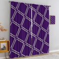 thumbnail image 4 of Geometric Stripes Check Window Curtains, Triangles Diagonal Squares Rod Pocket Blackout Window Drapes, Dust-Proof Easy to Clean Curtains for Living Room Bedroom Kitchen Dining Room-W52xL84in, 4 of 5