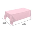 thumbnail image 3 of HHBEAUTY Rectangle Vinyl Tablecloth, Waterproof Spillproof Plastic Backed Table Cloth, Wipe Clean Table Cover for Dining, Buffet Parties and Camping (Pink,54" x 72"), 3 of 7