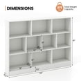 thumbnail image 3 of Costway 10-Cube Bookcase 41" Wooden Toy Storage Organizer for Kids Bookshelf White, 3 of 10