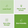 thumbnail image 2 of EcoNesxp Set of Insulated Kraft Paper Corrugated Thermal Cups with Lids Disposable Coffee Cups for Travel and Office Use 12 Ounces Great for Hot Drinks, 2 of 5