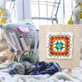 thumbnail image 1 of Wooden Crochet Blocking Board Reusable Handcrafted Knitting Blocking Mat Set Stand Square Blocking Board, 1 of 7