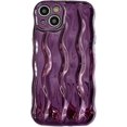 thumbnail image 1 of ORUYROP Designed for iPhone 14 Pro Max Case,Water Ripple Pattern Curly Wave Frame Soft Cute Phone Cover for Men Women Girls（iPhone 14 Pro Max,Purple）, 1 of 7